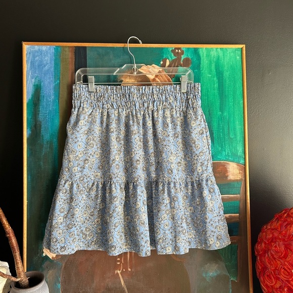 Floral Blue Skirt By Véro Véronique Cloutier Medium - Picture 15 of 15